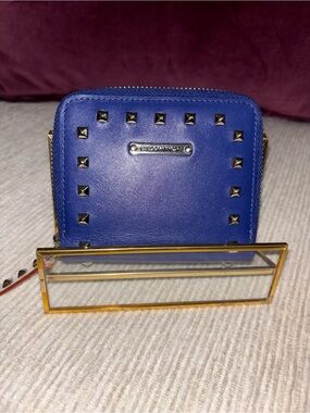 Rebecca Minkoff Sammy Studded Compact Zip Wallet EUC